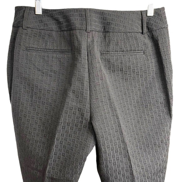 Dana Buchman Black Pants Ankle Button Details Textured Squares Sz 14 New W/ Tags - Picture 7 of 10